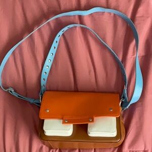 Núnoo PurseStylish Orange Blue Brown and White Women's Bag